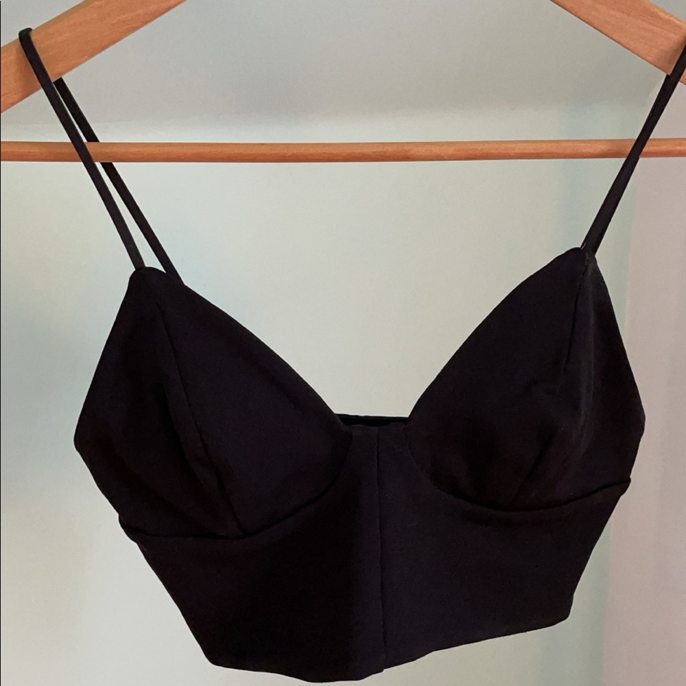 Aritzia Black Bustier Top